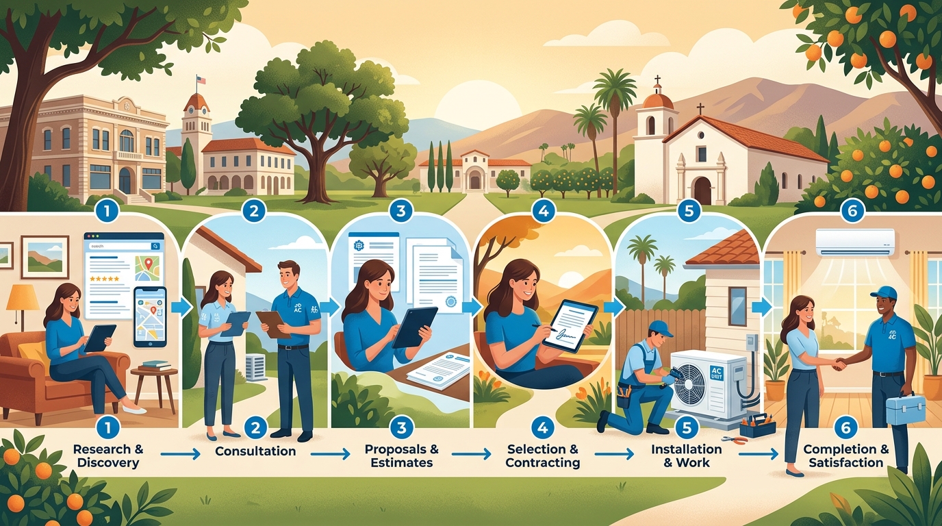 Air Conditioning Contractor Hiring Timeline for Redlands Projects